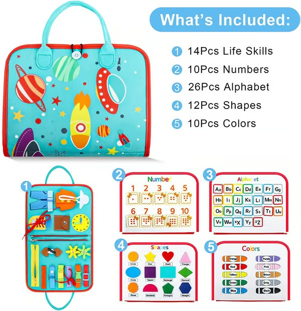 Toddler Busy Board | Preschool Learning Activities