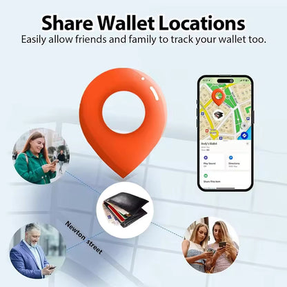 GPS Tracking Wallet Card Smart Tag Compatible with Apple Find My Devices