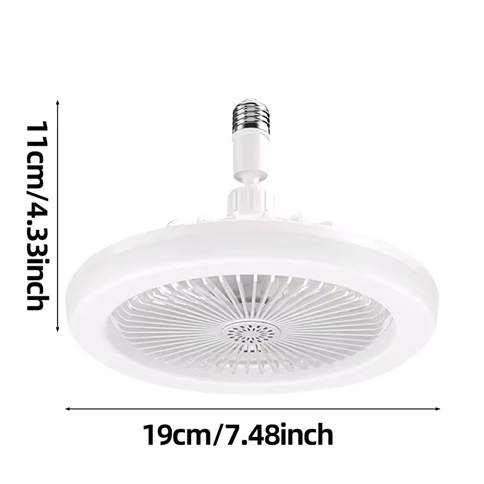 Miflame Remote Ceiling Fan with Light – 3-in-1 Rotatable E27 Base Lamp