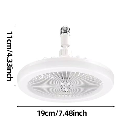 Miflame Remote Ceiling Fan with Light – 3-in-1 Rotatable E27 Base Lamp