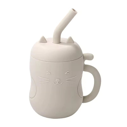 Baby Silicone Straw Cup – BPA Free Leakproof Learning Drink Cup