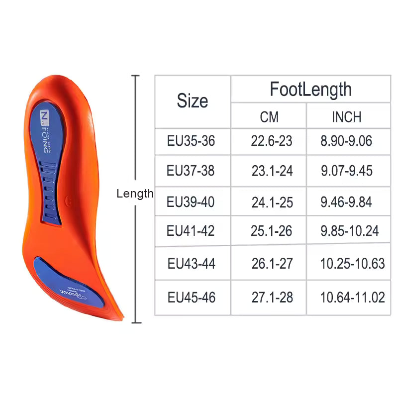 Orthotic Shoe Insoles – Arch Support for Flat Feet & Foot Pressure Relief