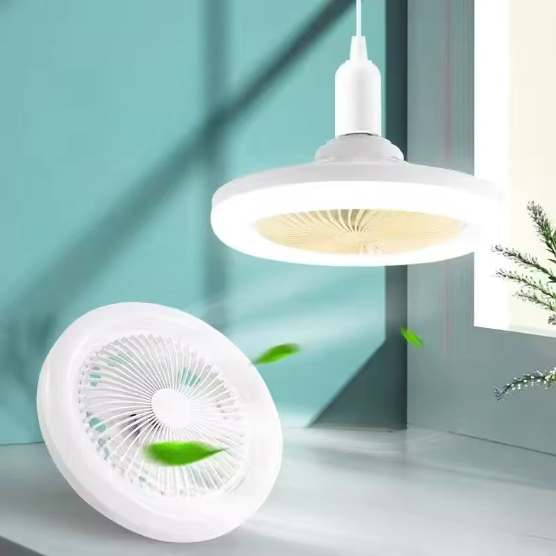 Miflame Remote Ceiling Fan with Light – 3-in-1 Rotatable E27 Base Lamp