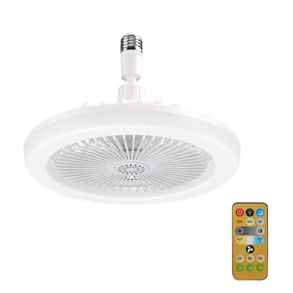 Miflame Remote Ceiling Fan with Light – 3-in-1 Rotatable E27 Base Lamp