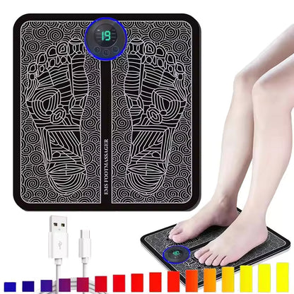 Foot Pressure Relief Massager – Compact Pad with 8 Modes & 19 Levels