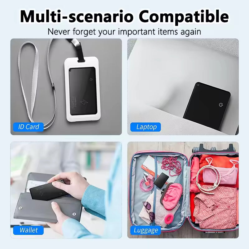 GPS Tracking Wallet Card Smart Tag Compatible with Apple Find My Devices