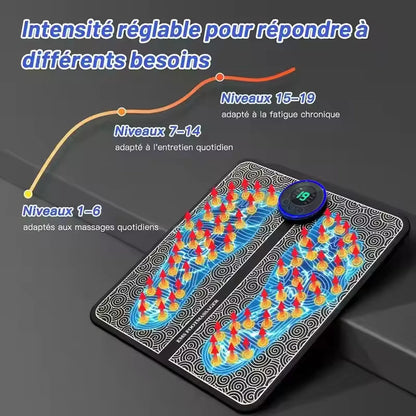 Foot Pressure Relief Massager – Compact Pad with 8 Modes & 19 Levels